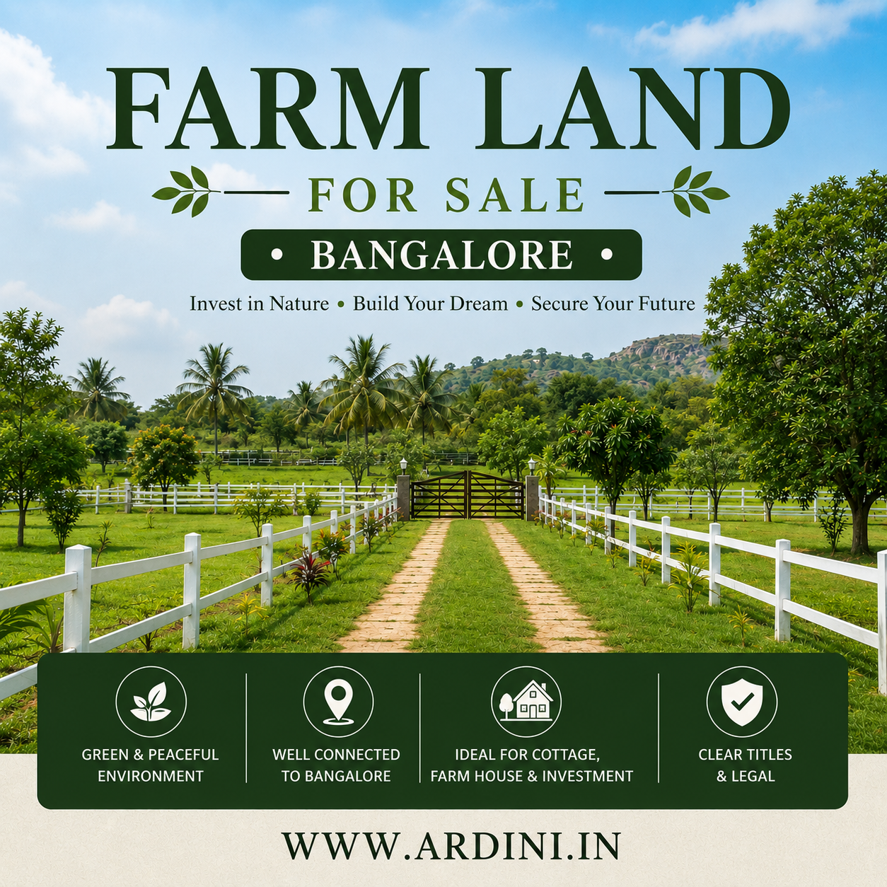 farm land for sale Bangalore